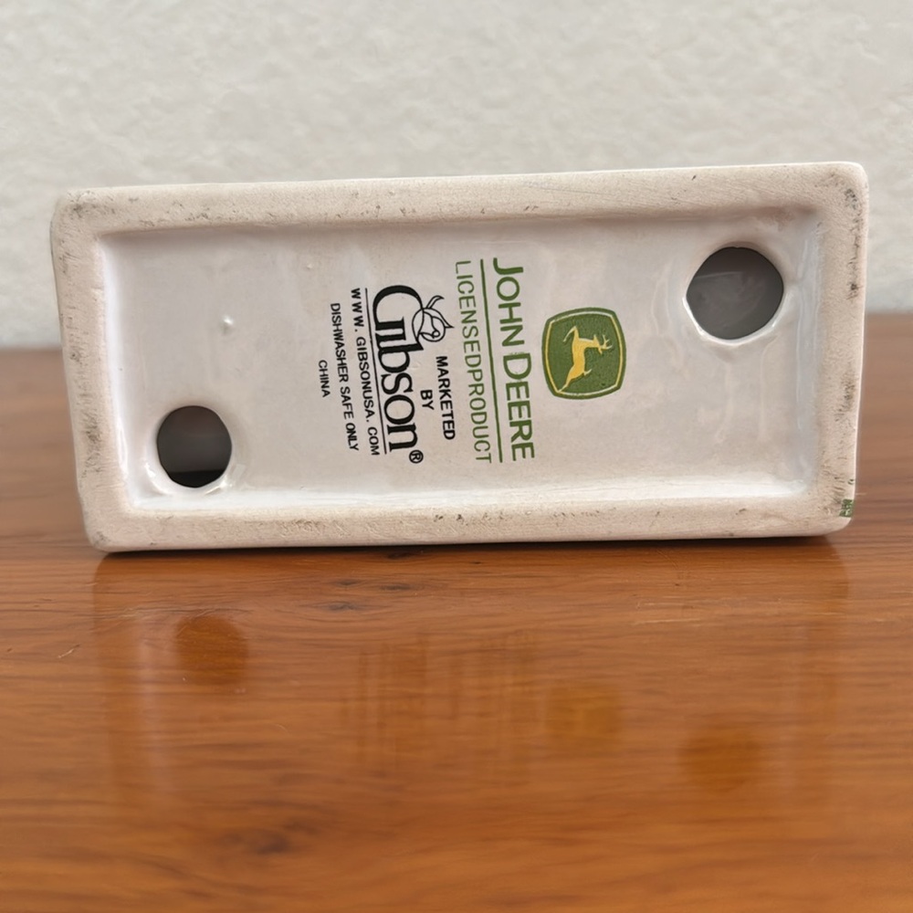 John Deere Ceramic Napkin/Letter Holder Gibson - Picture 3 of 4